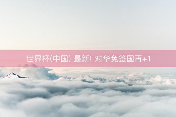 世界杯(中国) 最新! 对华免签国再+1