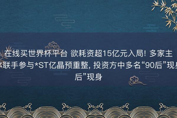 在线买世界杯平台 欲耗资超15亿元入局! 多家主体联手参与*ST亿晶预重整， 投资方中多名“90后”现身