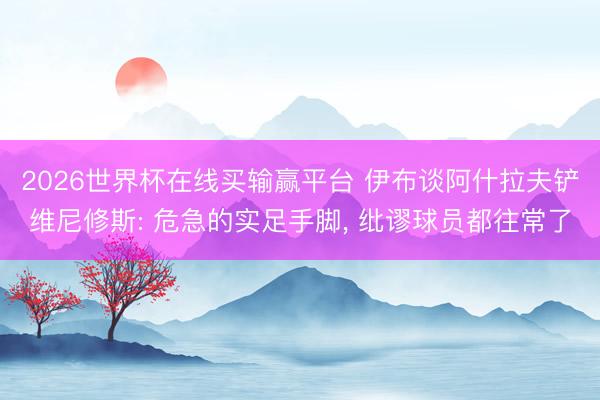 2026世界杯在线买输赢平台 伊布谈阿什拉夫铲维尼修斯: 危急的实足手脚， 纰谬球员都往常了